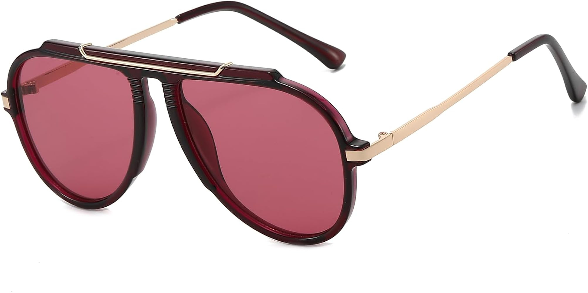 LJCZKA Oversized Pilot Sunglasses for Women Men 70s Retro Gold Metal Frame Pilot Sun Glasses Tren... | Amazon (US)