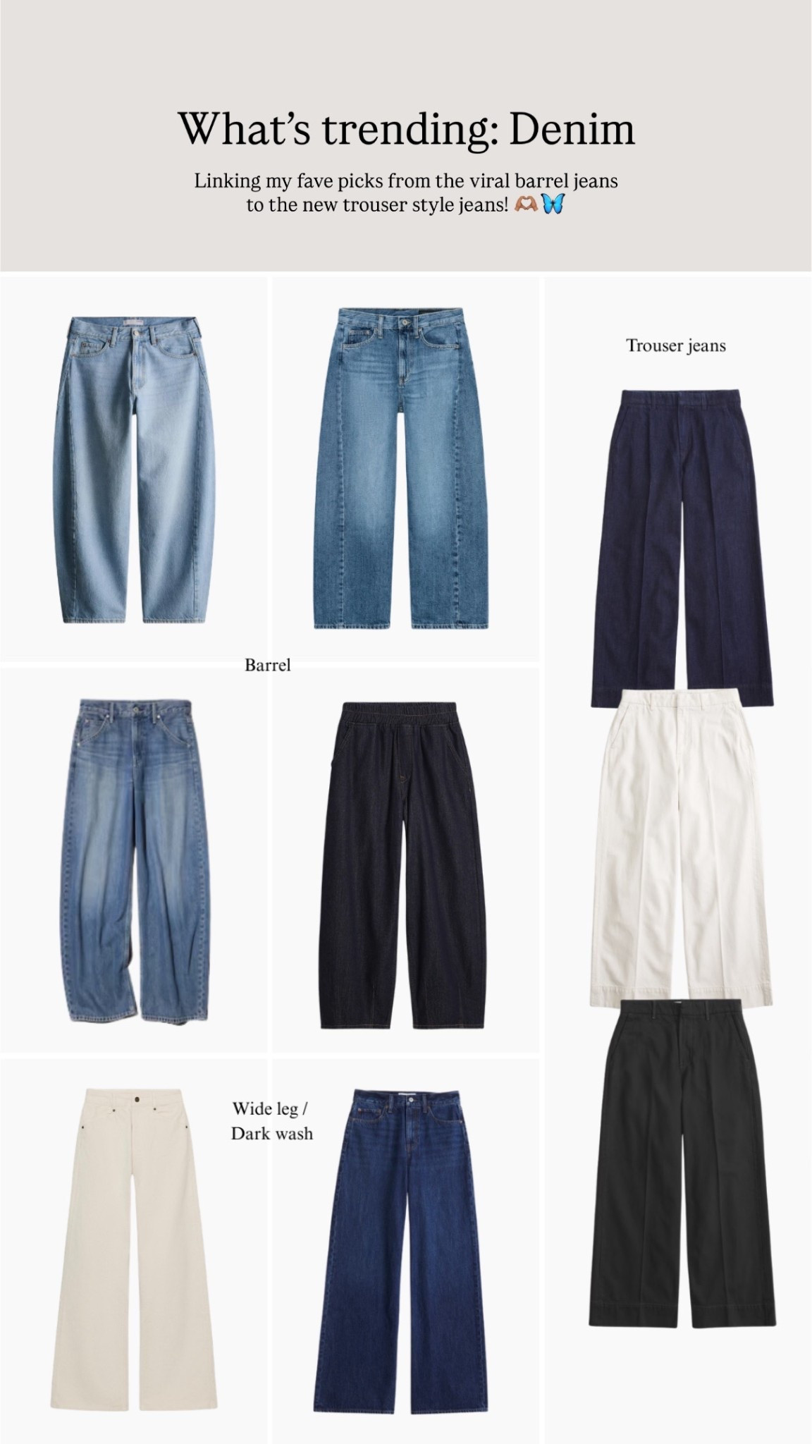 What’s trending in denim this season!  👖🤍

#LTKeurope #LTKspring #LTKstyletip