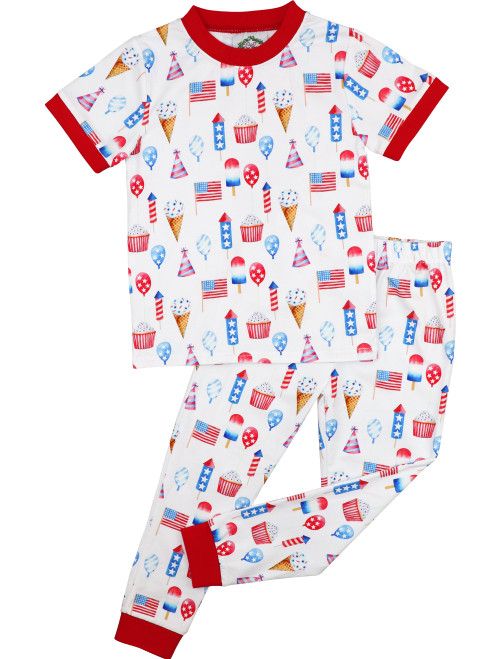 Boys Knit Patriotic Pajamas | Cecil and Lou