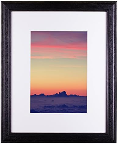 Craig Frames Wiltshire 236, Simple Black Hardwood Picture Frame with Single White Mat - Displays ... | Amazon (US)