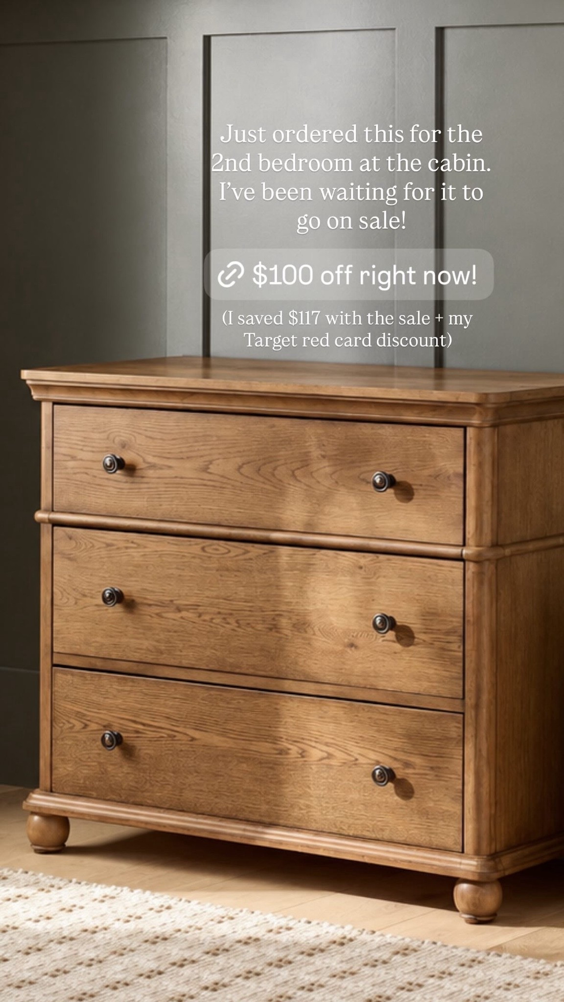 Great deal on this gorgeous dresser with Target Circle. #dresser