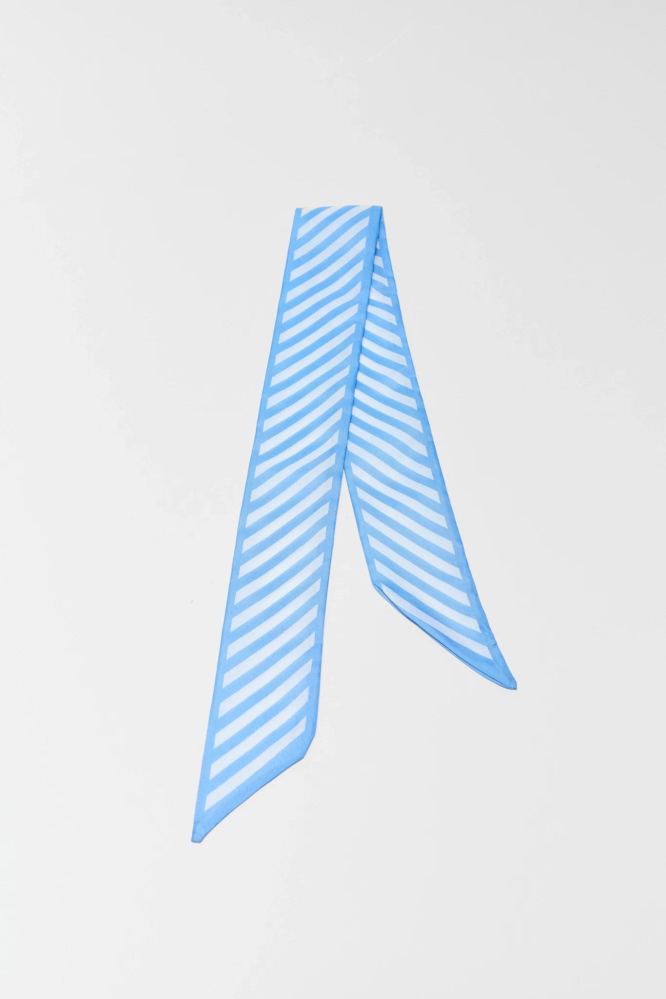 Mable Blue Striped Scarf | Avara