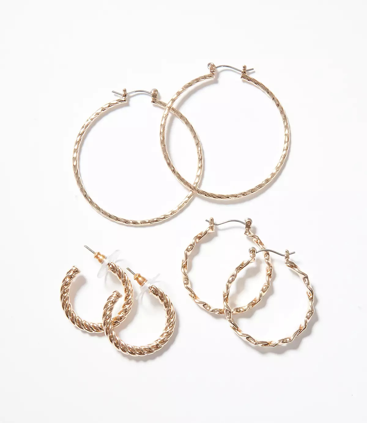 Twist Hoop Earring Set | LOFT | LOFT