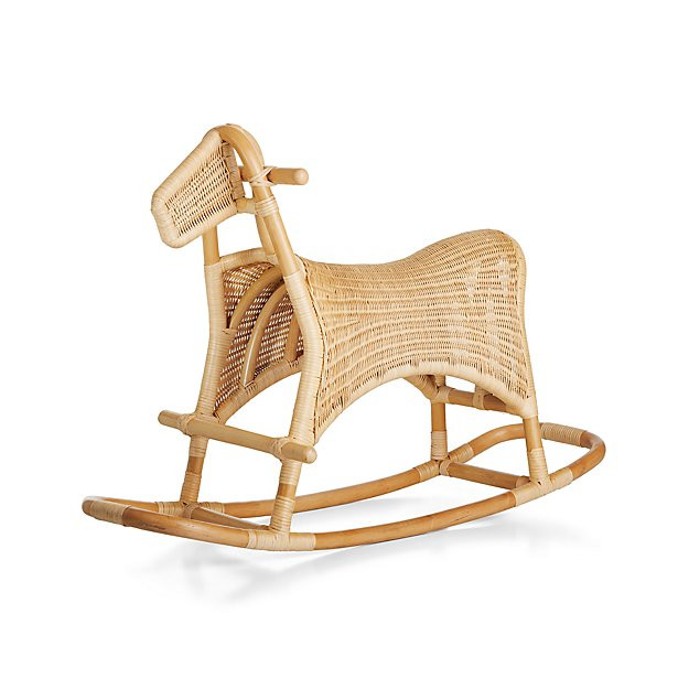 Rattan Rocking Horse | Crate and Barrel | Crate & Barrel
