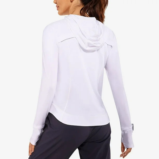 Baleaf Women's Active Full Zip Jackets Lightewight Workout With Running Hiking Walking White XS | Walmart (US)