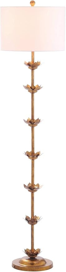 Safavieh FLL4003A Lighting Collection Landen Leaf 63.5" Antique Gold Floor Lamp, Metal | Amazon (US)