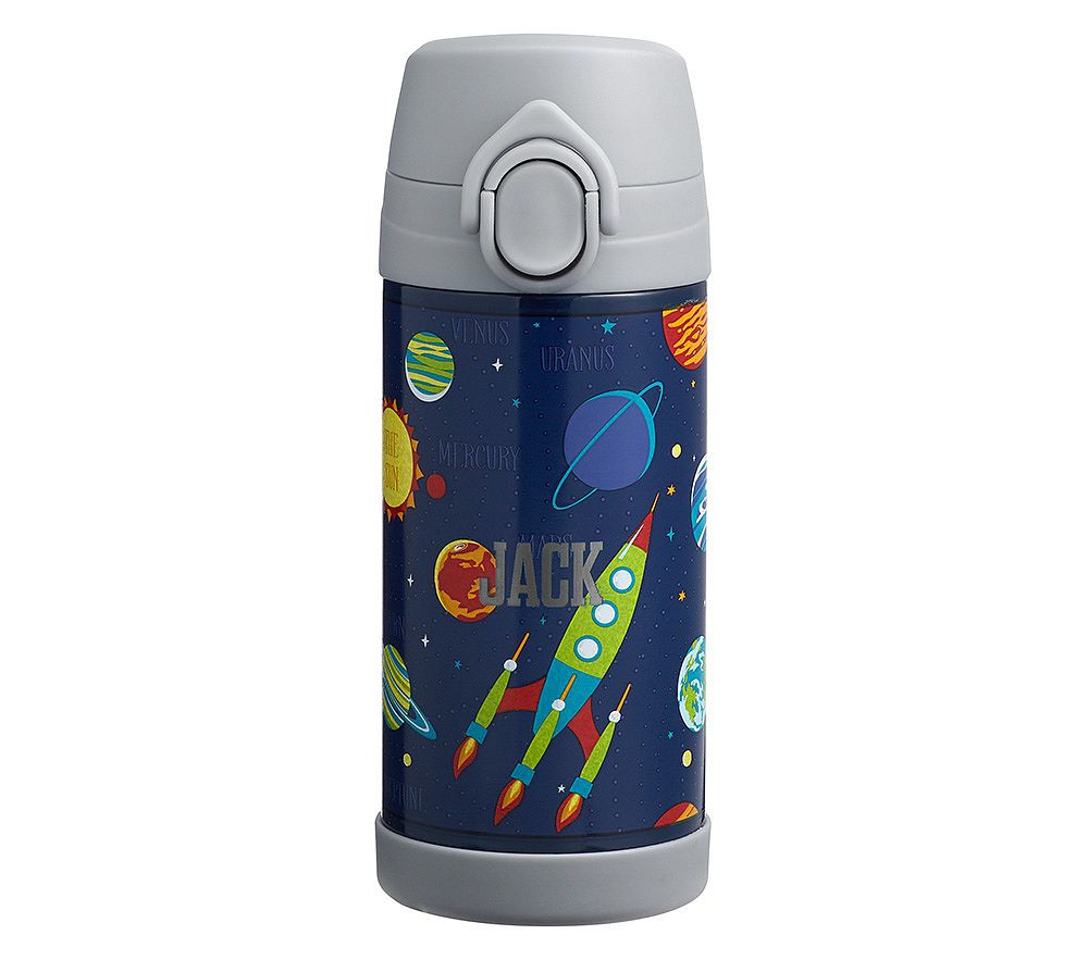 Navy Solar System Glow-In-The-Dark Mackenzie Water Bottle | Pottery Barn Kids