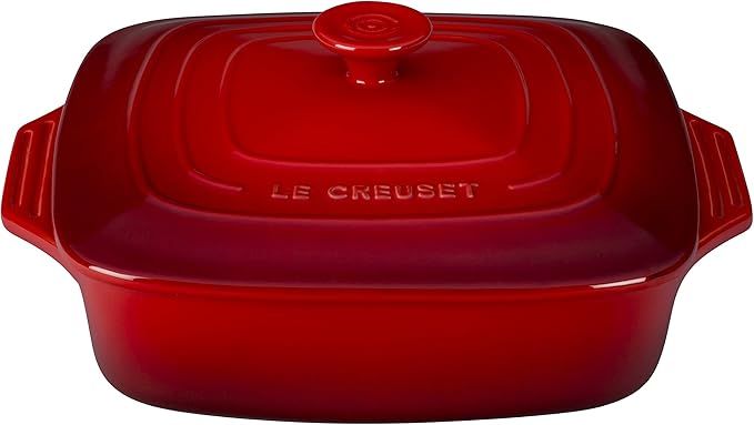 Le Creuset Stoneware Covered Square Casserole, 2.75 qt. (9.5"), Cerise | Amazon (US)