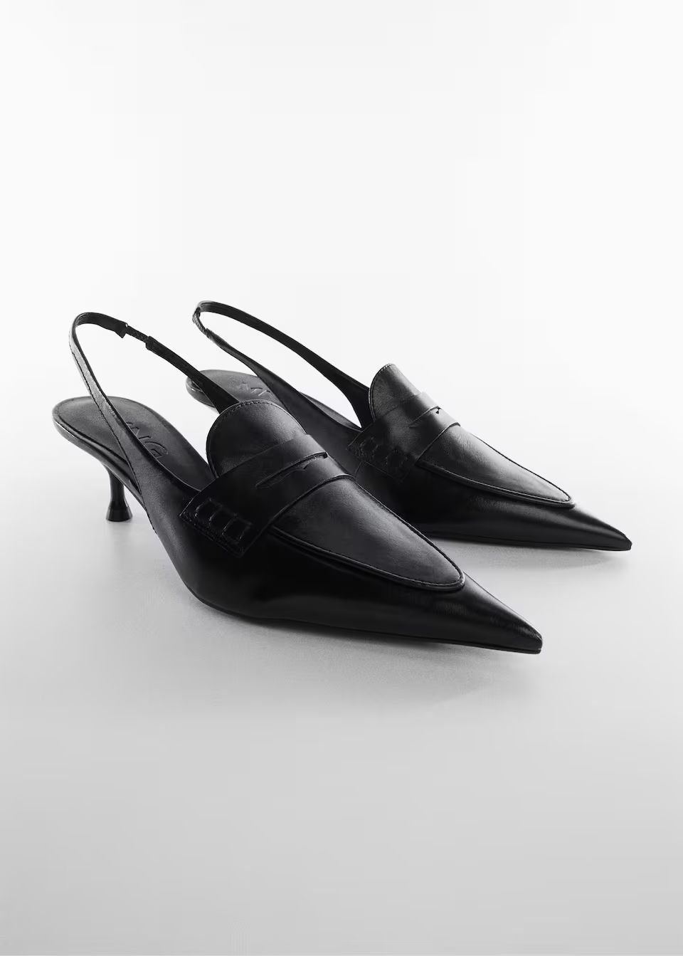 Pointed toe leather shoes | MANGO (US)