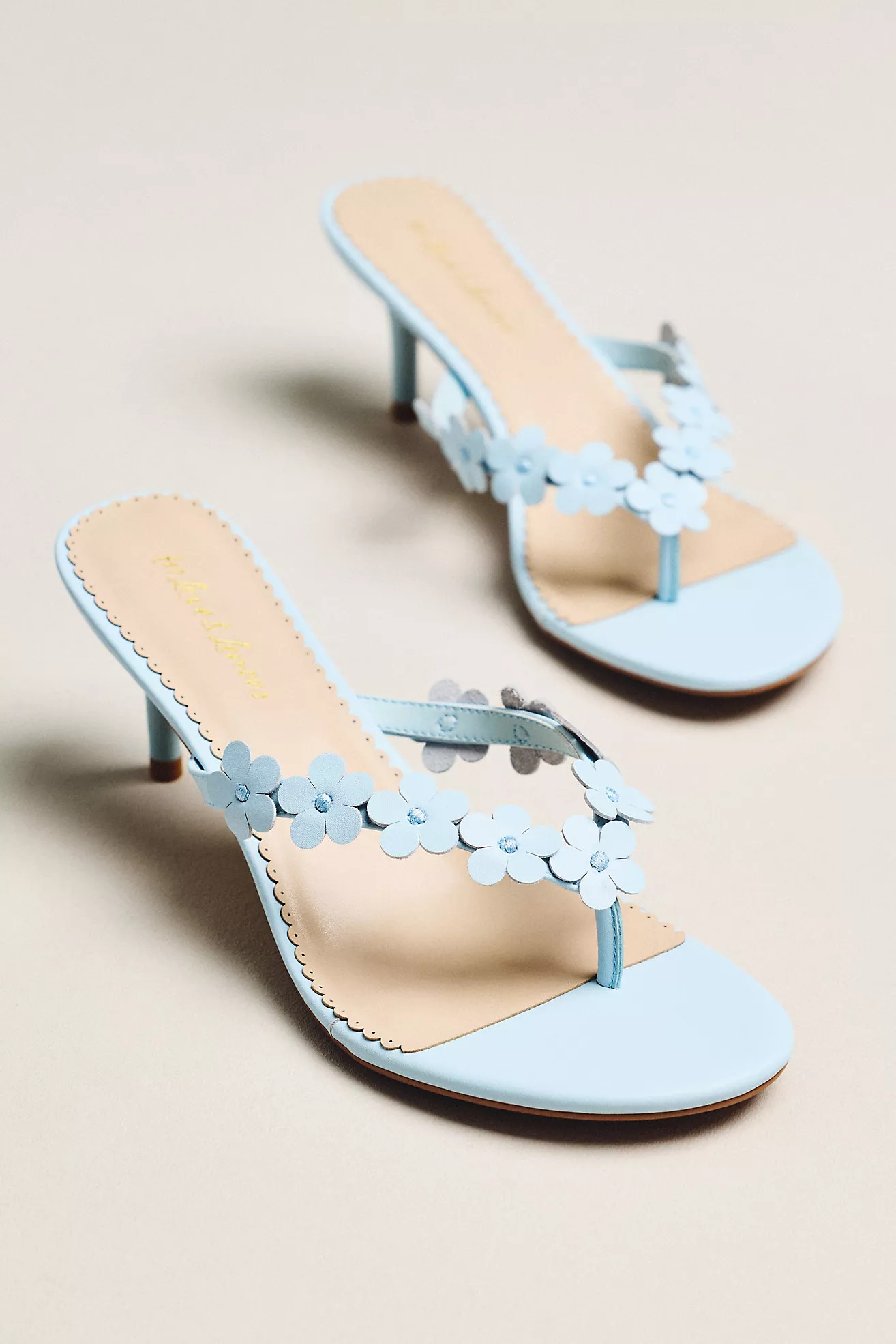 For Love & Lemons Gia Floral Kitten Heel Sandals | Anthropologie (US)
