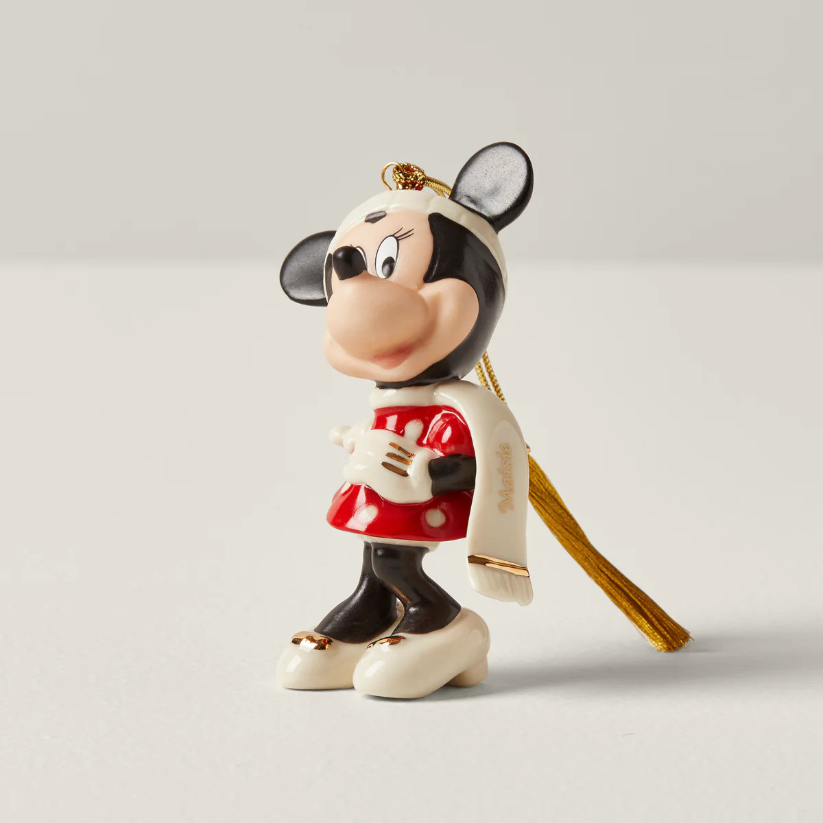 Personalized Merry Minnie Mouse Winter Ornament | Lenox