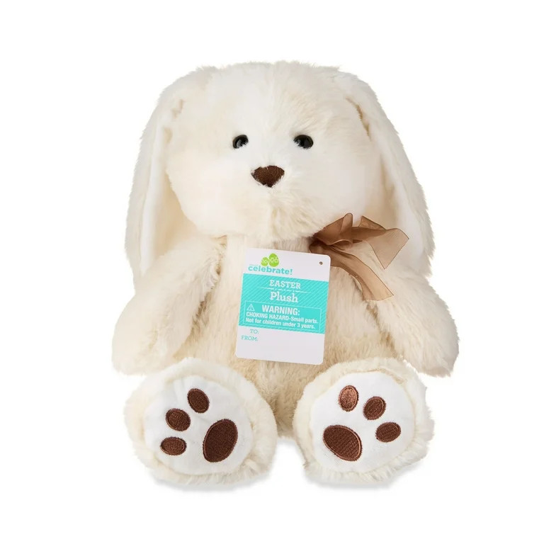Easter Cream Bunny Plush, 10 in, by Way To Celebrate | Walmart (US)