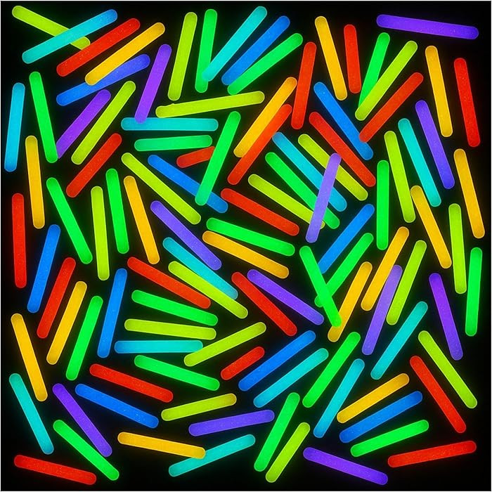 PartySticks Mini Glow Sticks 200 Pack Glow-in-the-Dark Small, for Easter Eggs, 5 Colors, Neon Lig... | Amazon (US)