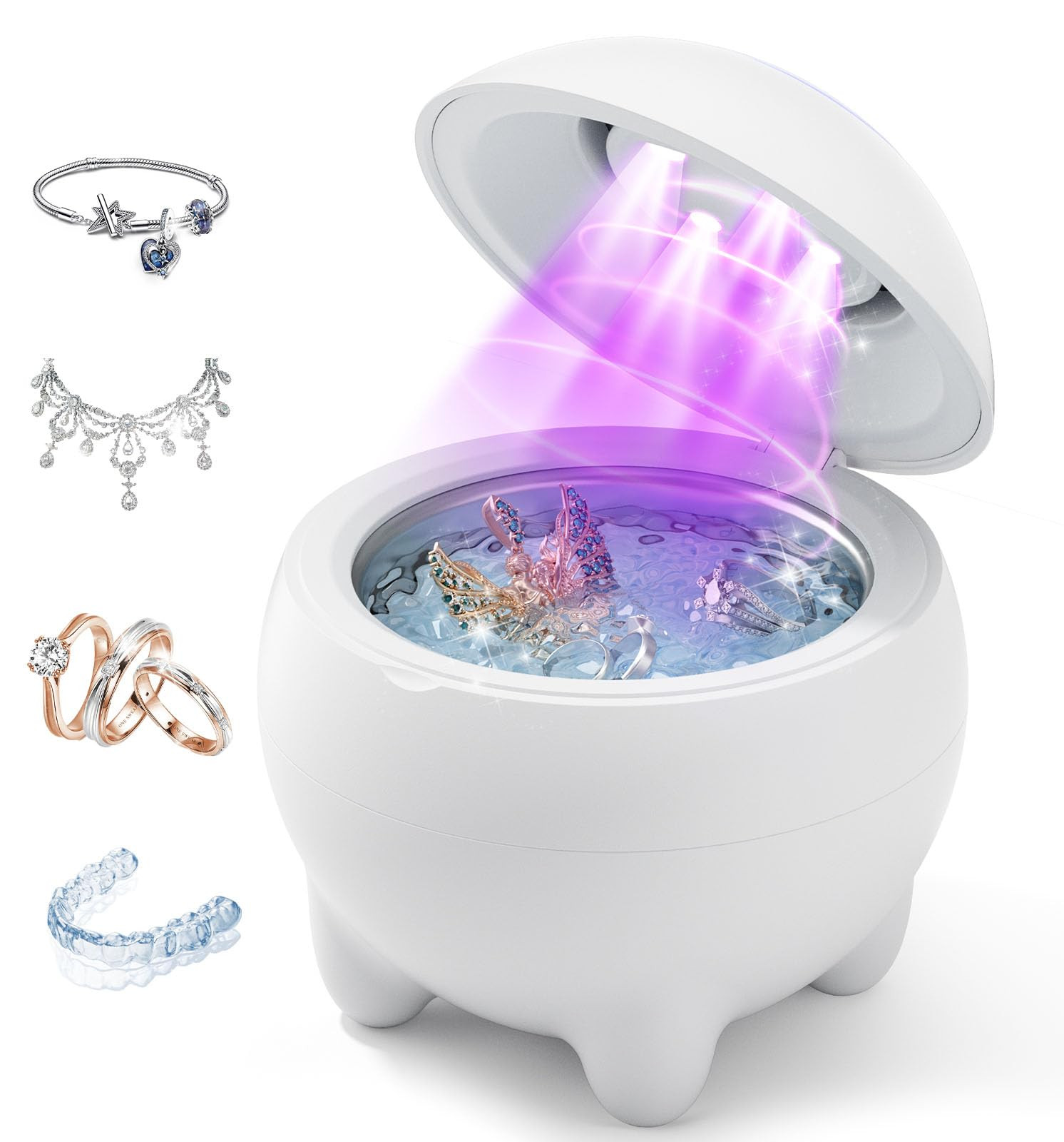 Ultrasonic Jewelry Cleaner, 45KHz Ultrasonic Ring Cleaner Machine Professional for Jewelry, Earri... | Amazon (US)