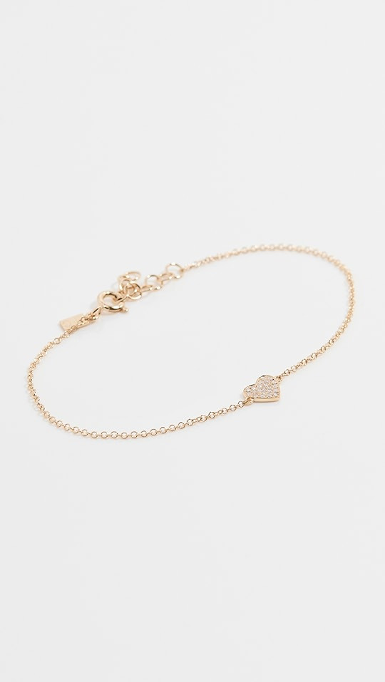 EF Collection Diamond Heart Chain Bracelet | SHOPBOP | Shopbop