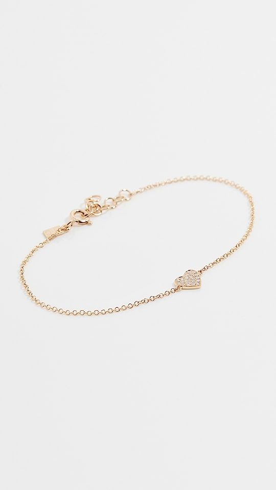 EF Collection Diamond Heart Chain Bracelet | SHOPBOP | Shopbop