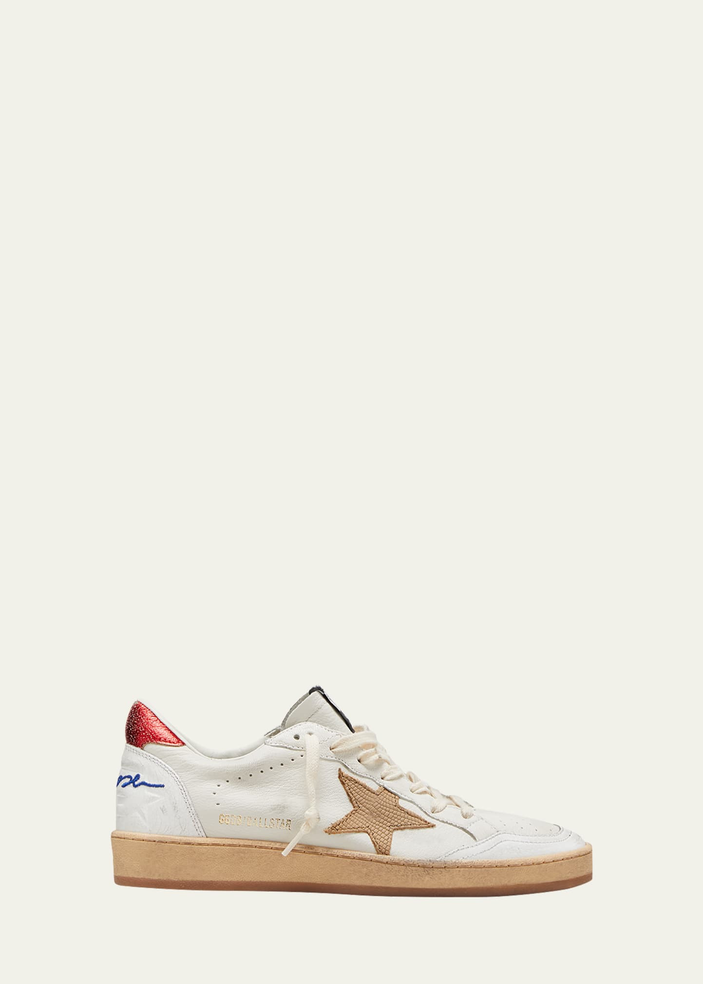 Golden Goose Ballstar Mixed Leather Low-Top Sneakers | Bergdorf Goodman