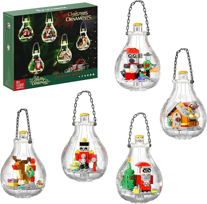 Christmas Ornaments 2025 Building Block Set, Toys for Christmas Tree with Light Compatible with L... | Amazon (US)