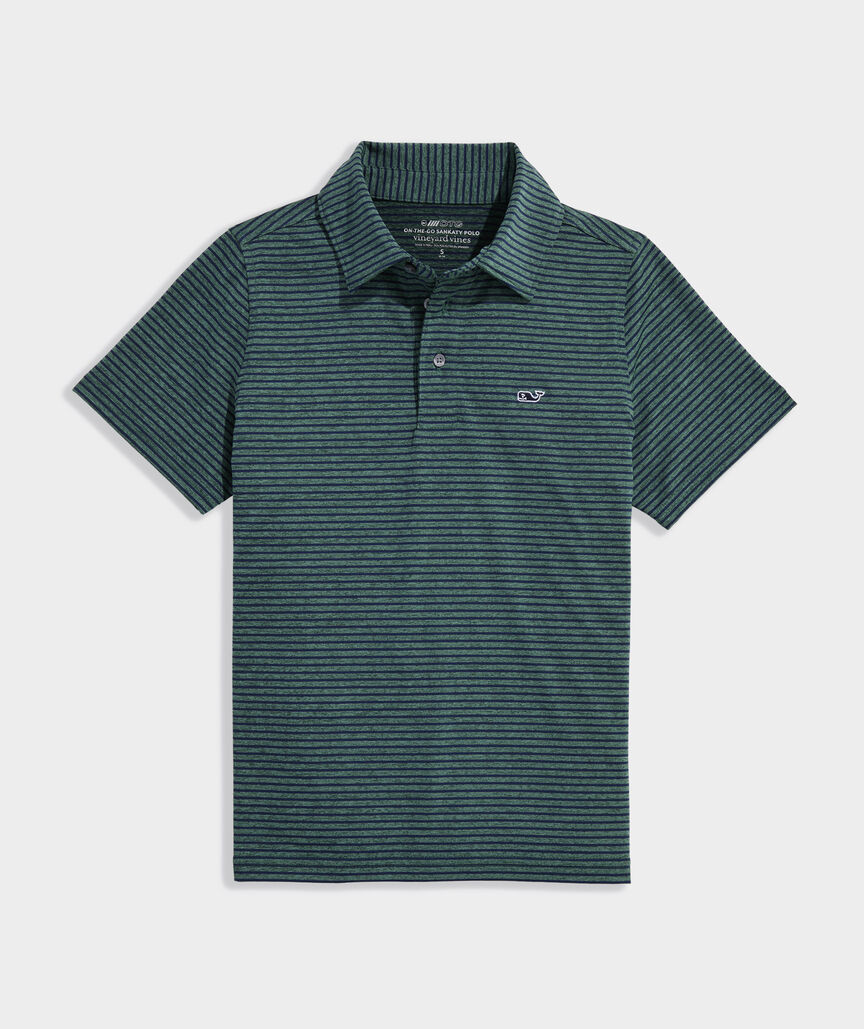 Boys' Performance Bradley Stripe Sankaty Polo | vineyard vines