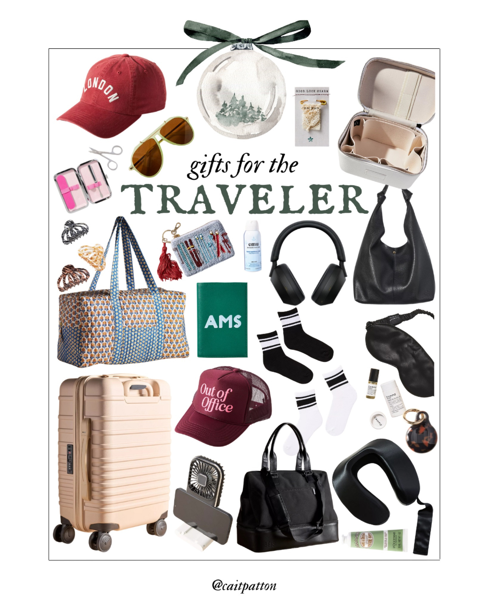 Holiday gifts for the traveler! Travel gift ideas, travel bag, carry on bag, weekender bag, Beis weekender; beis carry on, duffel bag, quilted duffel bag, baseball cap, neck pillow, passport case, personal item, travel accessories, cute socks, noise canceling headphones, phone charger, hair clips, cosmetic bag, cosmetic case, eye mask, sunglasses

#LTKItBag #LTKTravel #LTKGiftGuide