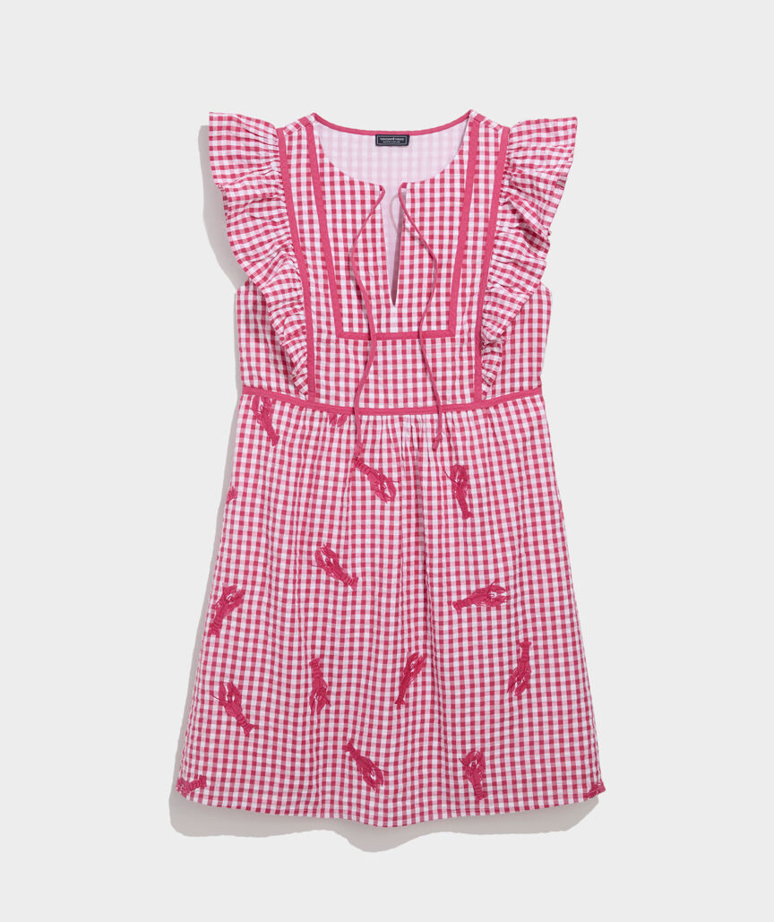 Ainsley Lobster Embroidered Dress | vineyard vines