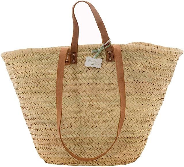 Le Papillon Vert Sasha Traditional French Style Market Shopping Basket Natural | Amazon (CA)