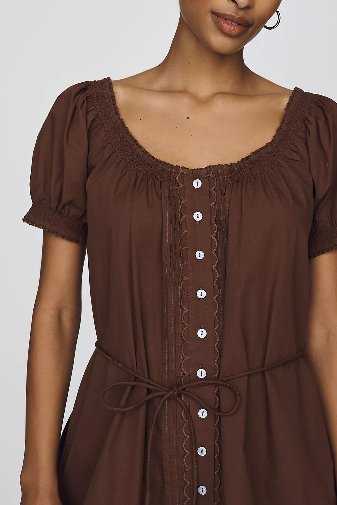 Damson Madder Jayne 100% Cotton Mini Dress | Anthropologie (US)