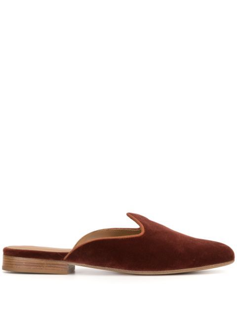 Venetian velvet-effect 15mm mules | Farfetch (US)