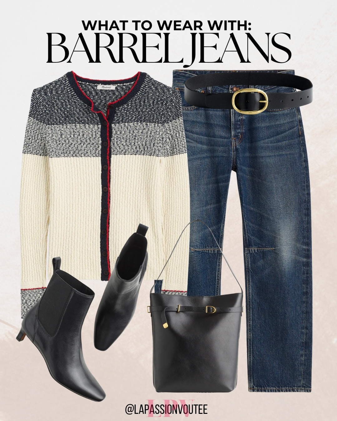This barrel jeans outfit idea focuses on effortless styling and modern shape. The relaxed fit pairs perfectly with clean, simple pieces for a look that feels stylish, wearable, and easy to repeat throughout the season. 

 #LTKootd