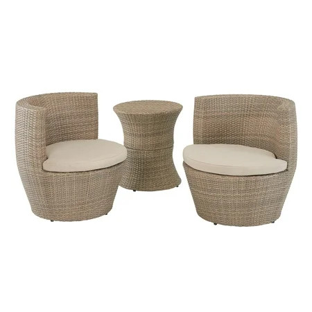 Mainstays Westmont Isle 3-Piece Outdoor Wicker Bistro Set - Walmart.com | Walmart (US)