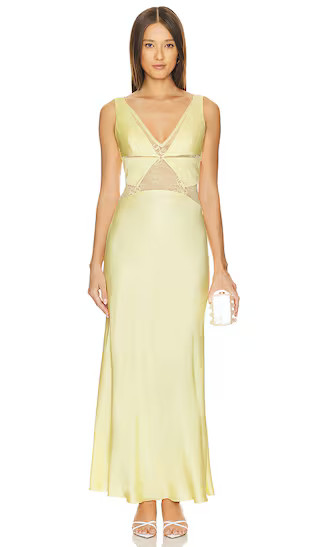 Juliette V Neck Maxi Dress in Butter Yellow | Revolve Clothing (Global)