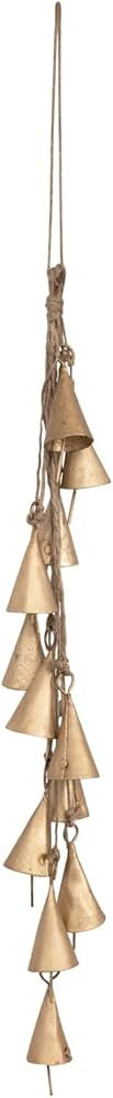 One Holiday Way 12.5-Inch Door Hanging Elegant Metal Jingle Bell Cluster w/Antique Brass Gold Fin... | Amazon (US)