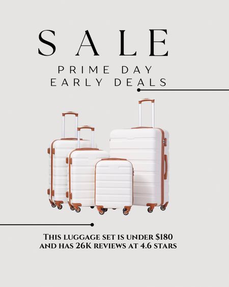 Prime day sale luggage set white 

#LTKhome #LTKsalealert #LTKxPrime