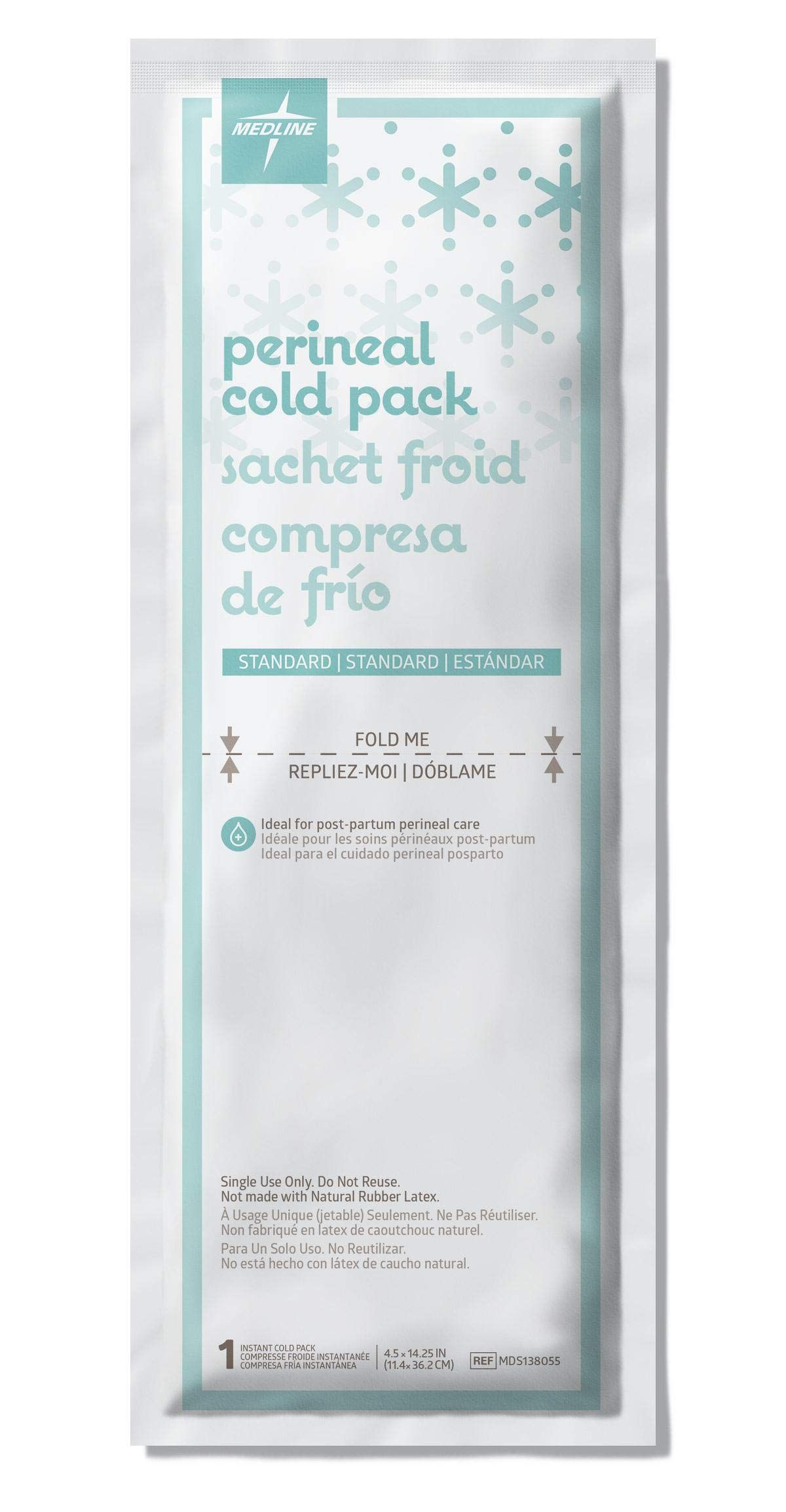 Medline Standard Perineal Cold Packs, 4.5" x 14.25", Pack of 24, Ideal for Postpartum Perineal Care | Amazon (US)