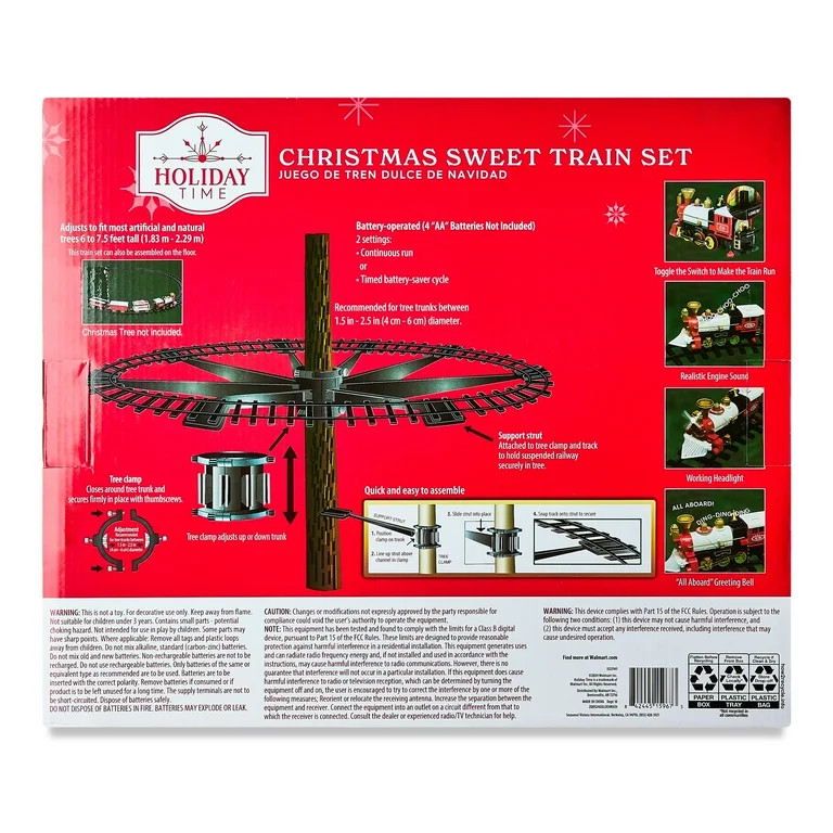 Christmas Sweet Tree Train Set, Battery Operated, by Holiday Time | Walmart (US)