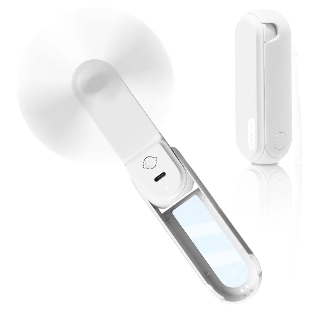 JYJXWY Portable Fan,Battery Powered Fan with Mirror, Cell Phone Holder, Flashlight, 3-Speed, Lany... | Walmart (US)