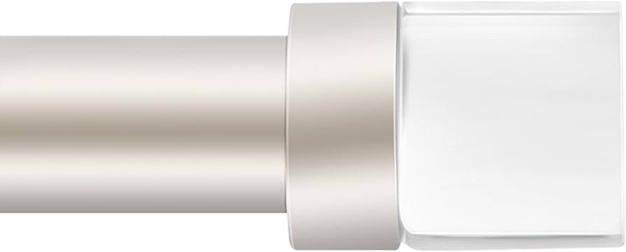 Nickel Curtain Rods for Windows 48 to 84 Inches(4-7ft),1 inch Adjustable Window Curtain Rods with... | Amazon (US)