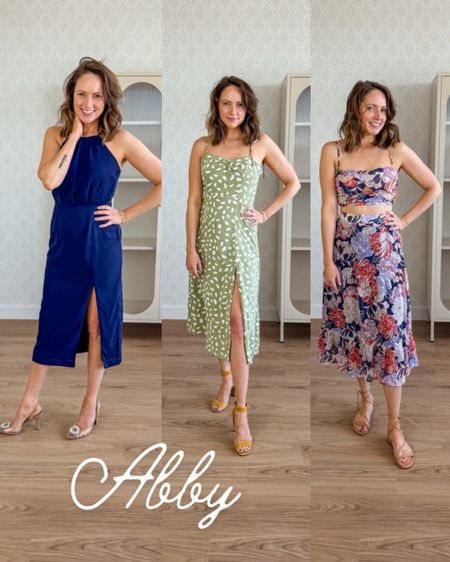 Spring / summer dresses 
- all under $100 from lulus.
Great ideas for upcoming weddings and/or events!
•
Both dresses are size small, my true size. I am 5’4” / 119 lbs / dress size 6
•
All three fit great! 

#LTKover40 #LTKfindsunder100