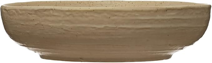 Creative Co-Op Stoneware, Reactive Glaze Bowl, 10.25", Cream | Amazon (US)