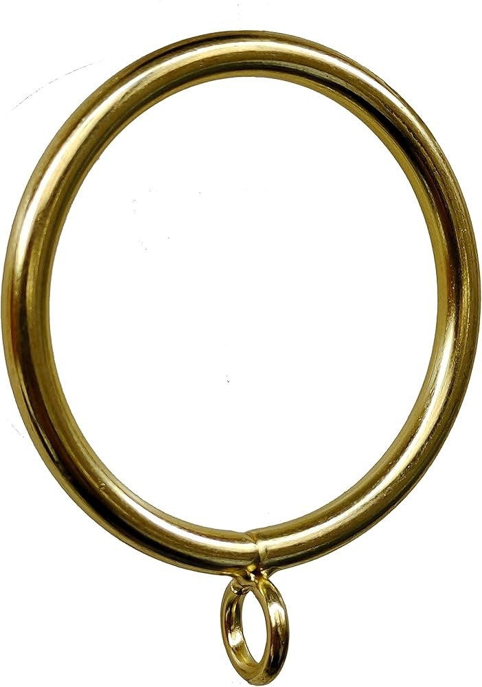 42 Pcs Metal Curtain Ring with Eyelet (Gold-ID/1.7") | Amazon (US)