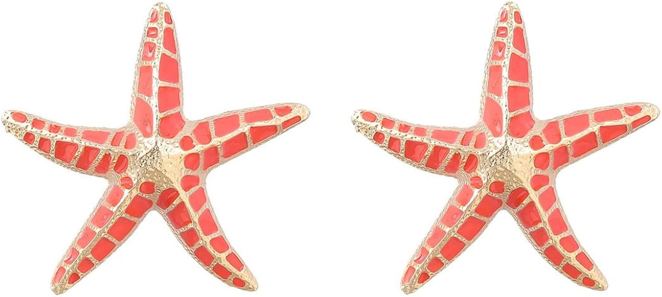 Enamel Starfish Earrings, Ocean Starfish Dangle Earrings for Women, Bohemian Beach Starfish Earri... | Amazon (US)