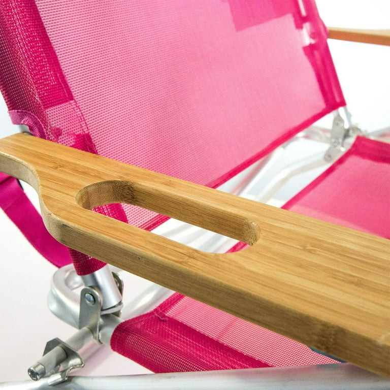 Ostrich 3N1 Lightweight Outdoor Beach Lounge Chair with Footrest, Pink | Walmart (US)