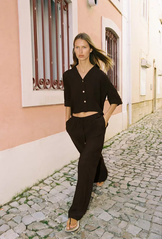 FLOWING STRAIGHT-LEG TROUSERS | Zara UK