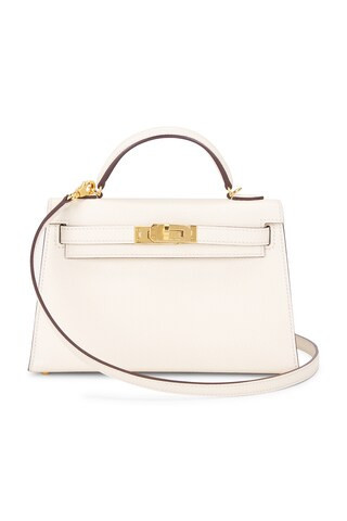 Hermes Epsom Kelly 20 Handbag in Cream | FWRD 