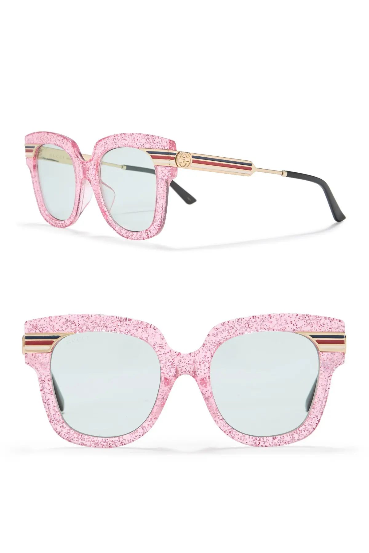 GUCCI 51mm Oversized Glitter Sunglasses at Nordstrom Rack | Hautelook