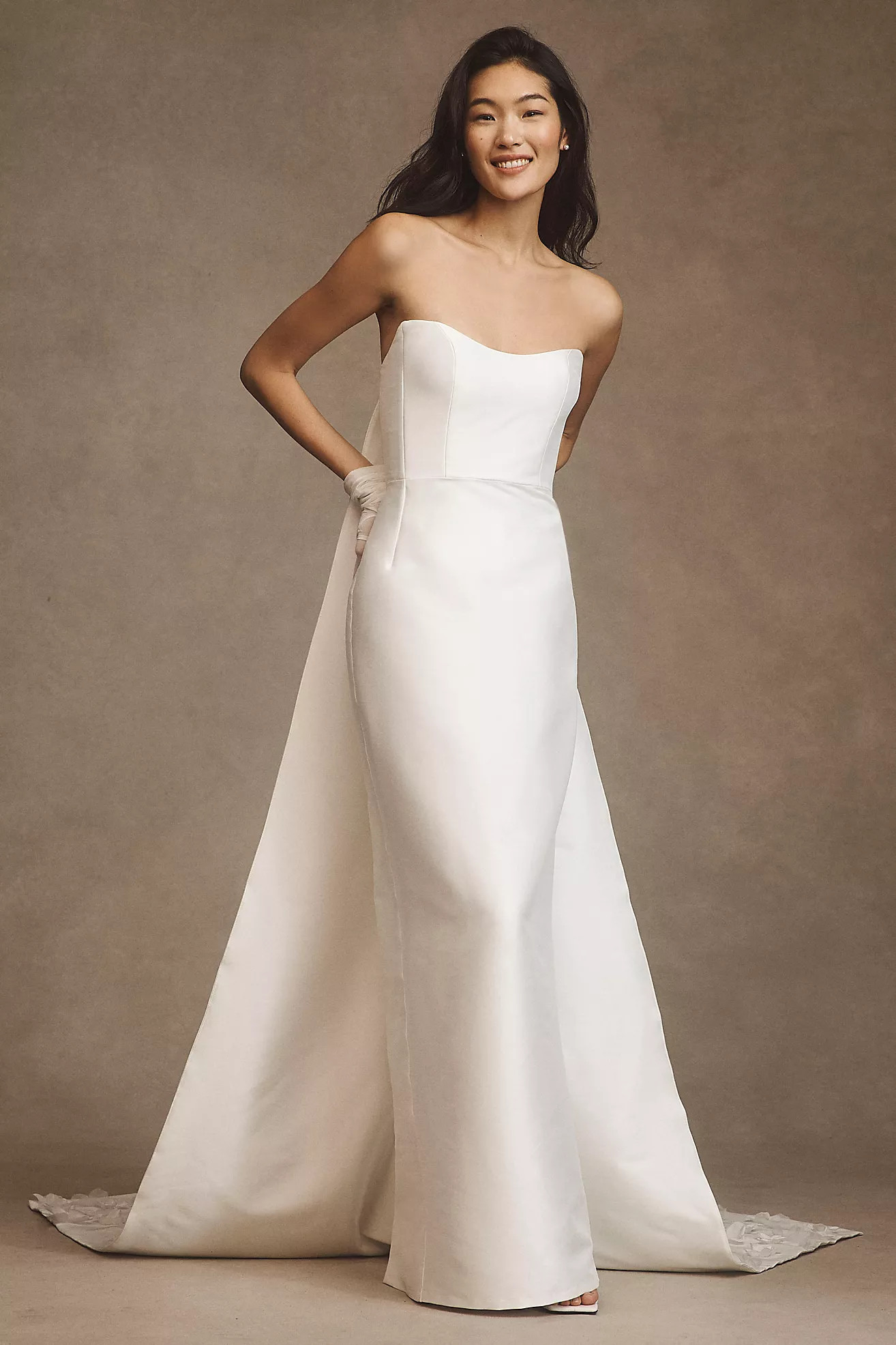 Jenny by Jenny Yoo Catalina Strapless Cape Gown | Anthropologie (US)