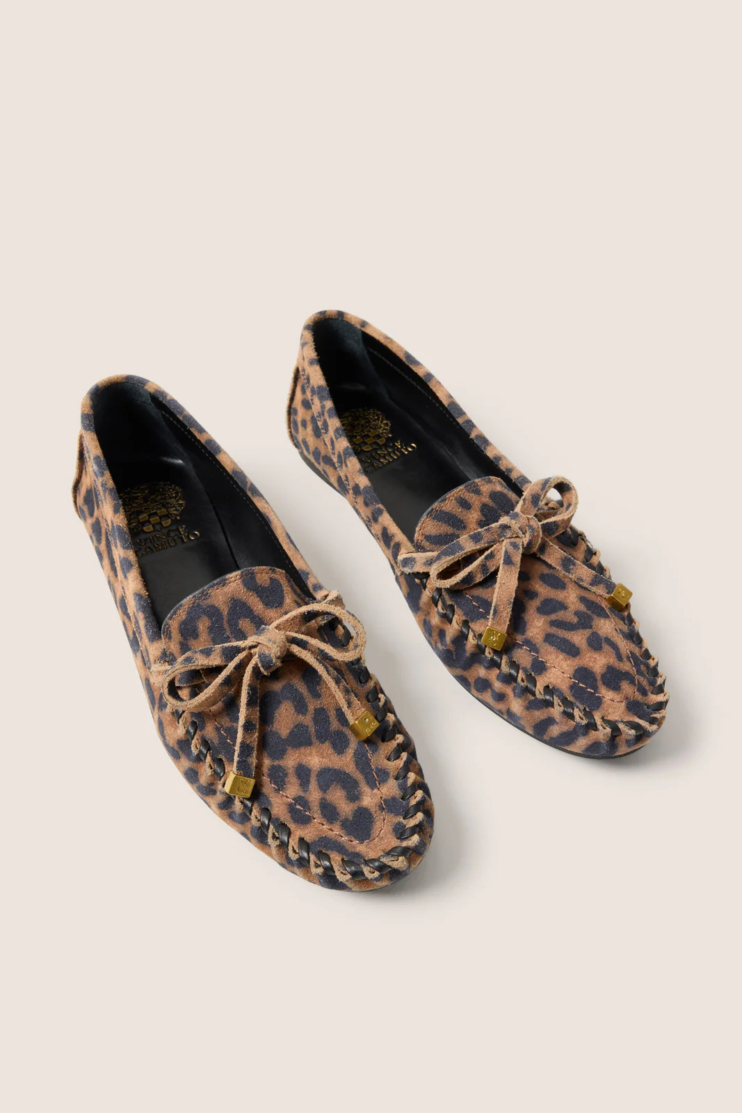 VINCE CAMUTO Women's Katenas Moccasin Shoes, Size 6.5, Leopard Brown | Evereve