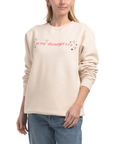 Showgirl Era Crew Neck Sweatshirt For Women, Cotton/Polyester | TJ Maxx
