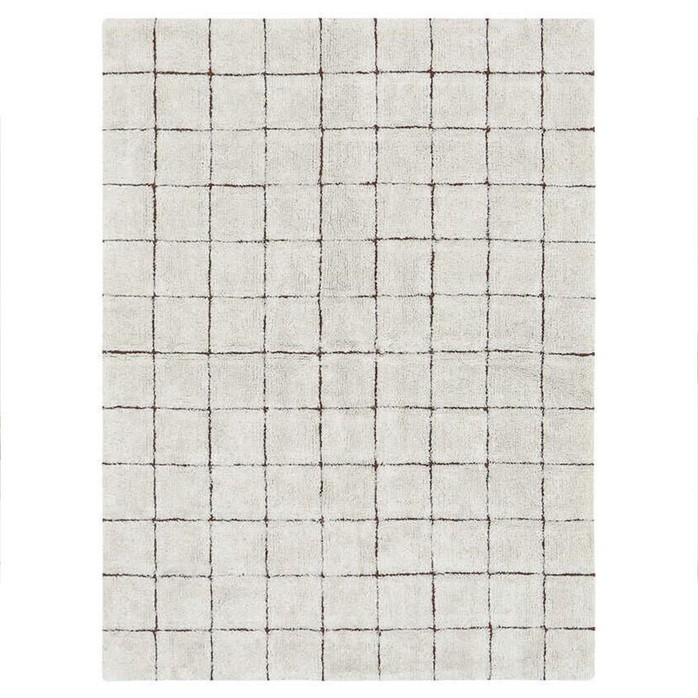Lorena Canals Mosaic Natural Cotton Kids Washable Patterned Rug - 4'x5'3" | Kathy Kuo Home