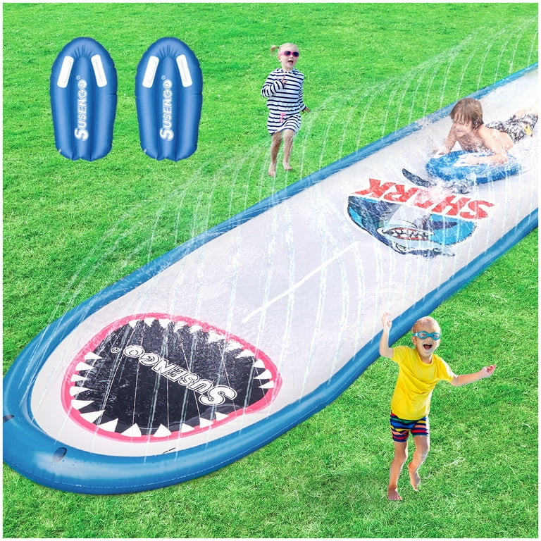 Inflatable Lawn Water Slide with 2 Bodyboards, 15.7x4.3ft Slip n Slide Summer Toy with Sprinkler,... | Walmart (US)